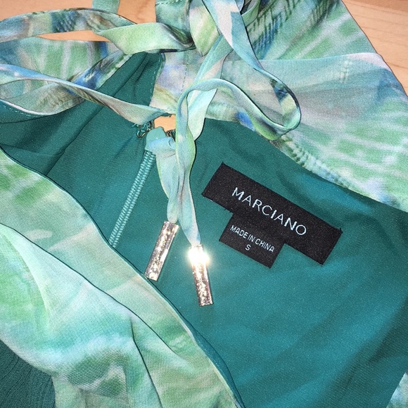 Marciano Teal-Print sleeveless dress - Picture 8 of 8